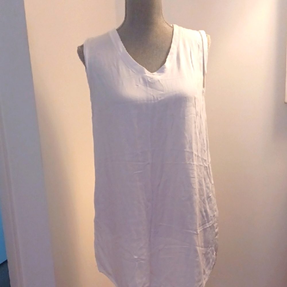 Anthropologie CLOTH&STONE TEE SHIRT DRESS tunic EUC Size XS WHITE